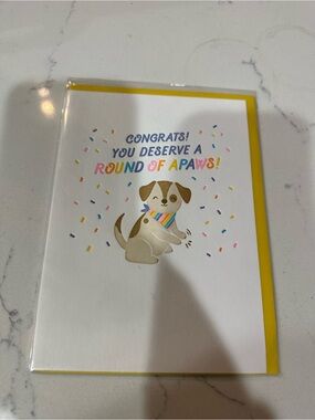 Congratulations Dog Greeting Card - Yellow